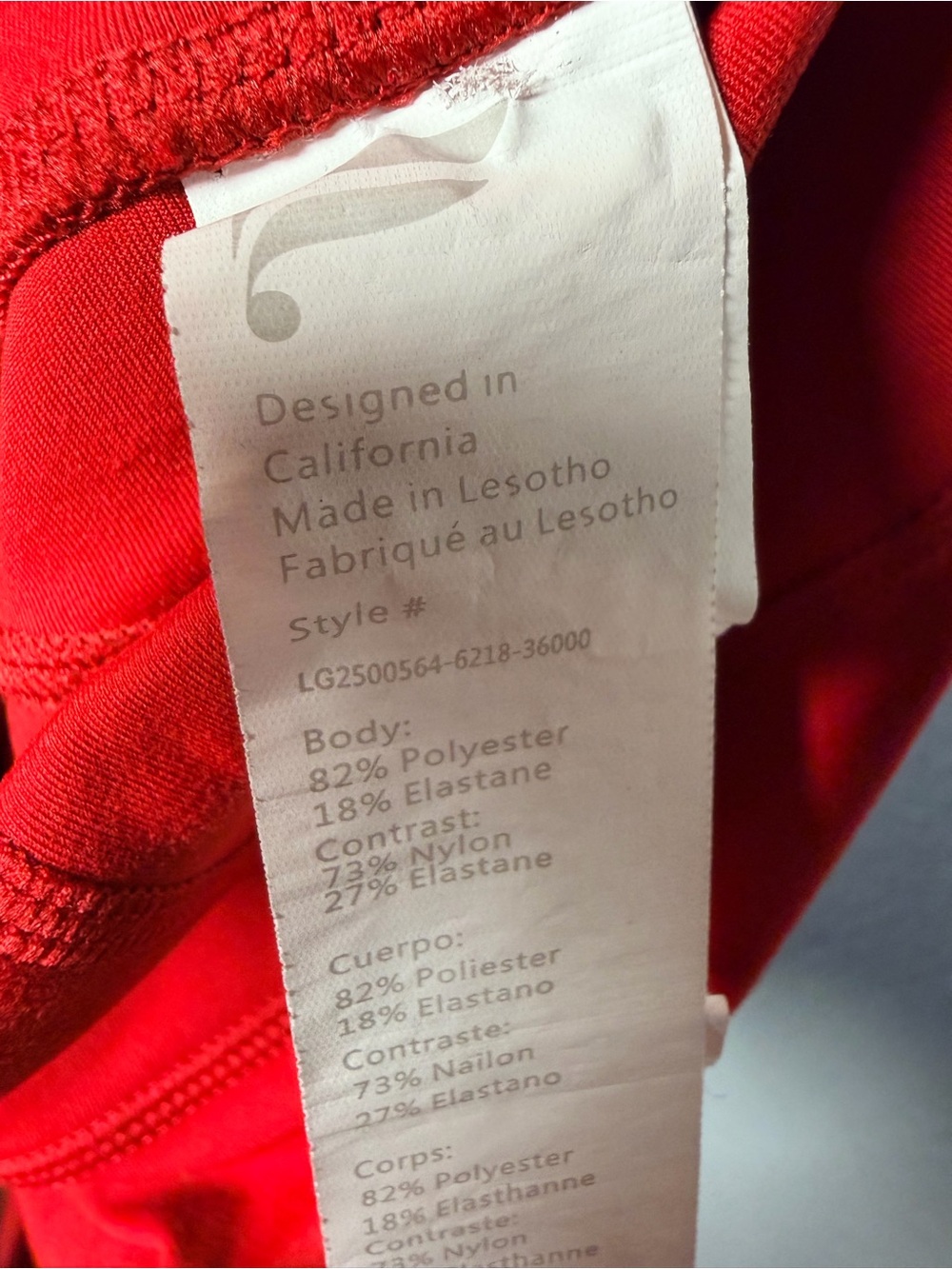 Fabletics Bright Red High-Waist Leggings - Picture 4 of 6